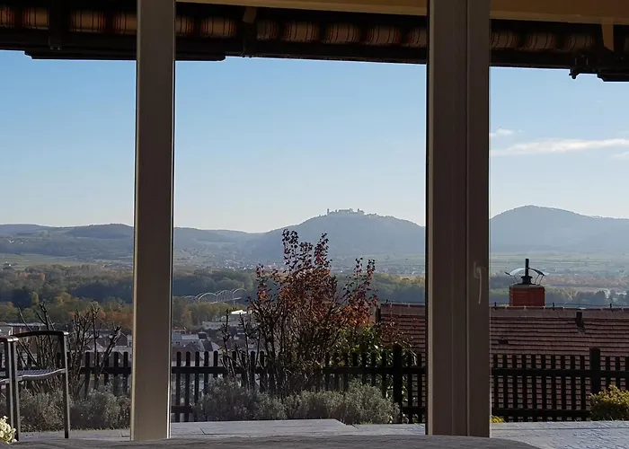 Blick über Krems mit Terrasse
