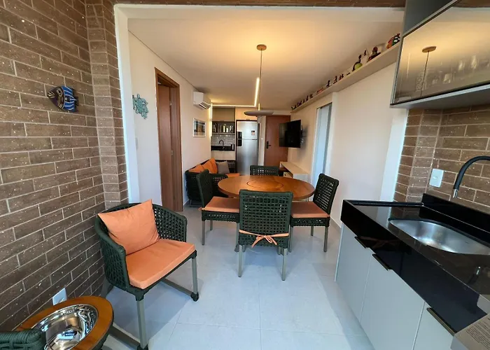 Apto completo em Cabedelo, proximo a João Pessoa com 2 quartos, cozinha completa e ar condicionado e varanda Gourmet