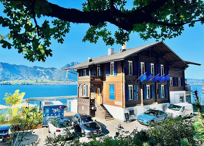 Boutique Hotel & Restaurant Niesenblick - Lakefront Rooms With Balcony On Lake Thun - Self Check In & Digitale Reception