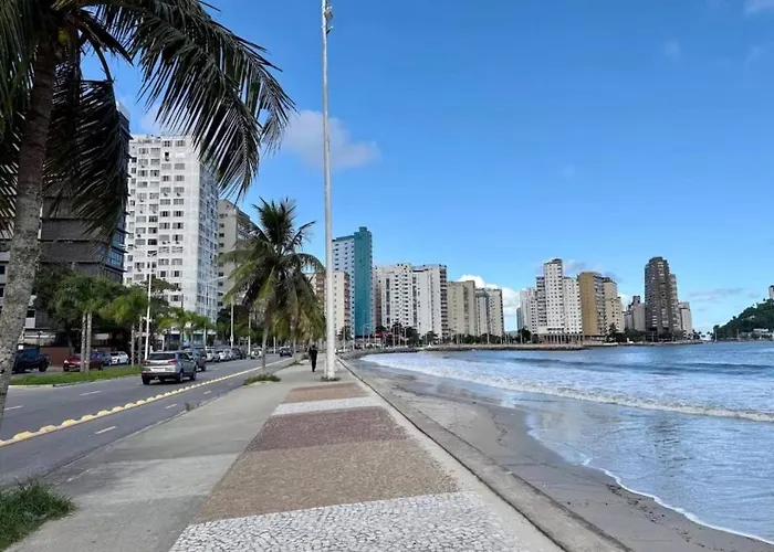 2 quadras da praia - Apto completo em São Vicente ideal para família e trabalho