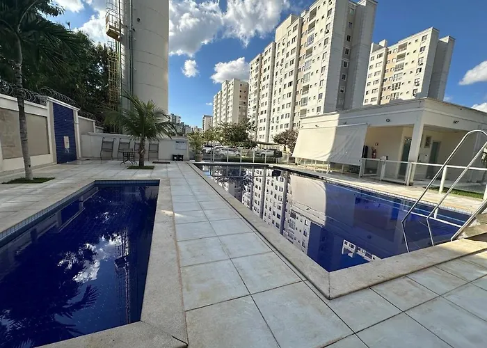 Flats Praia Uberlandia - Apt próximo ao Praia Clube - Area de lazer com Portaria 24 horas, piscina, academia, brinquedoteca, churrasqueira e áreas verdes para caminhadas