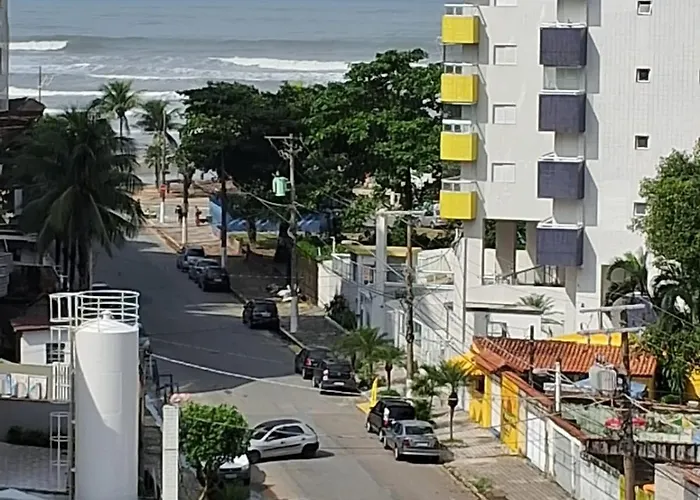 Apartamento novo vista do mar 64m2 2 dorms Wi-fi estacionamento grátis Praia Grande Mirim
