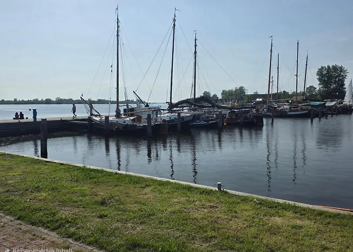 Modernes Chalet mit Seeblick am Lauwersmeer