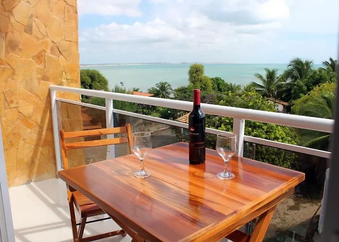 Flat com Varanda e Vista Mar